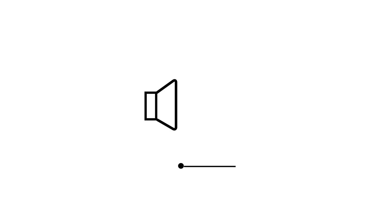 极简音量图标与可调控制滑块在干净的白色背景上动画。视频素材