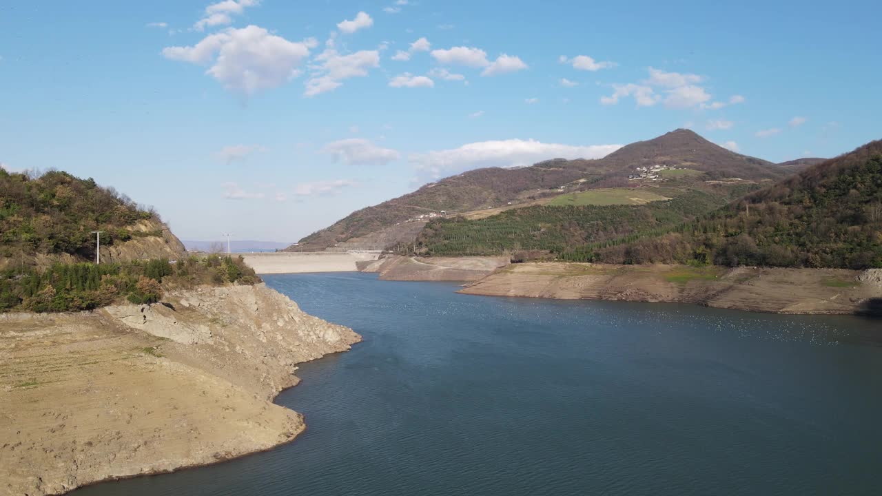 鸟瞰湖景视频素材