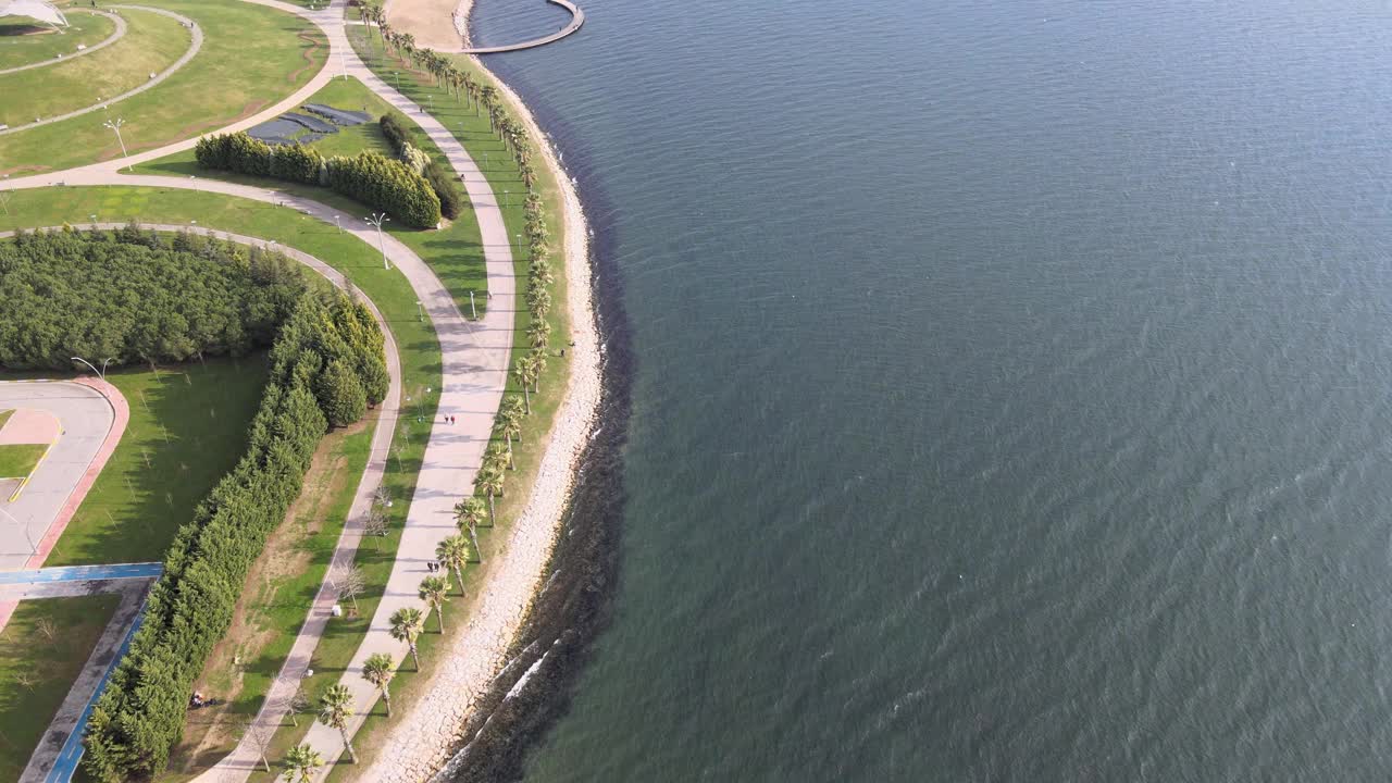 空中海岸线视频素材