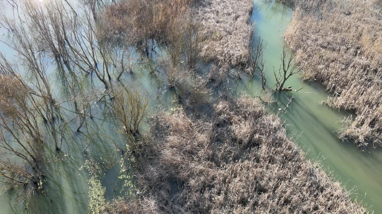 空中湖自然视频素材