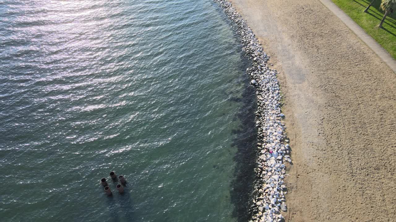 空中海岸线视频素材