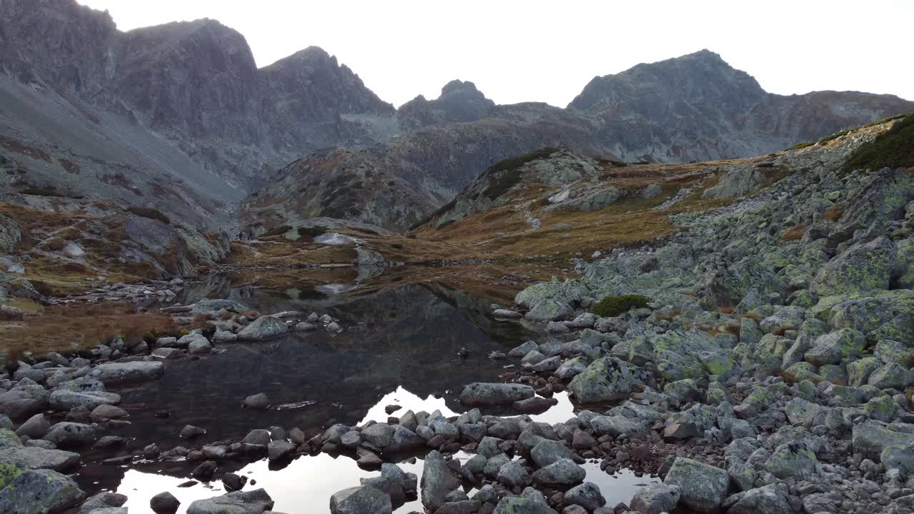 风景秀丽的山景。高塔特拉，斯洛伐克视频下载