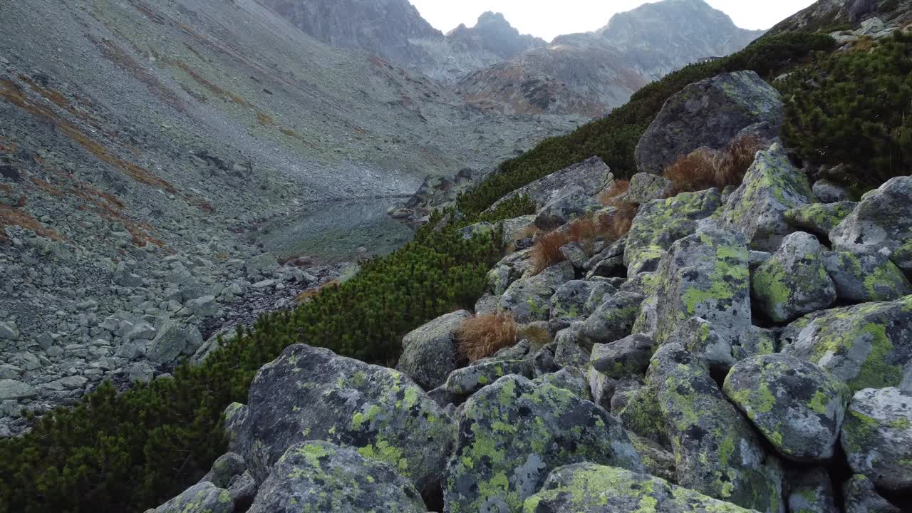 风景秀丽的山景。高塔特拉，斯洛伐克视频下载