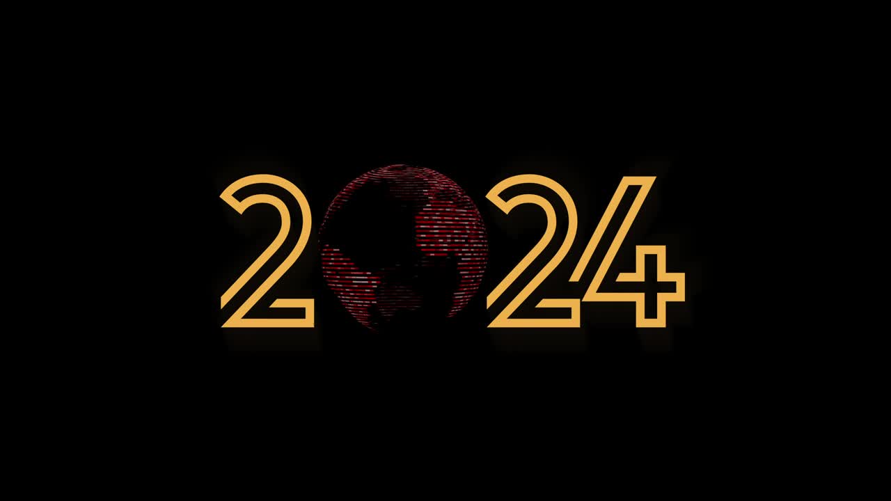 新年祝福2024装载视频素材