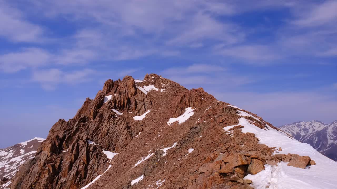 岩石，山峰，云道视频素材