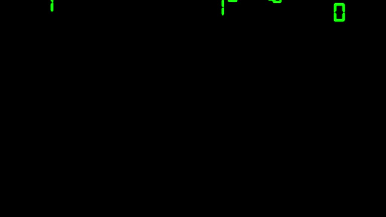 绿色二进制数字落在纯黑色背景上视频素材