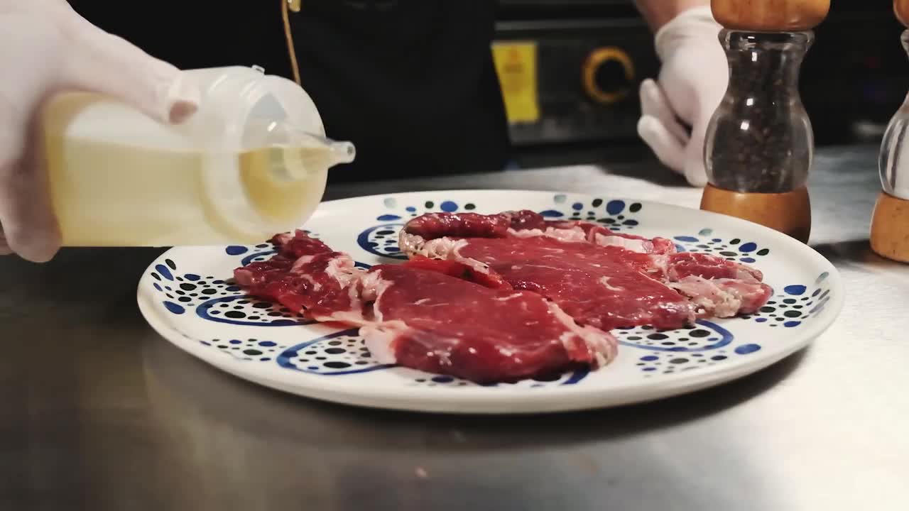 肥肉的特写视频视频素材