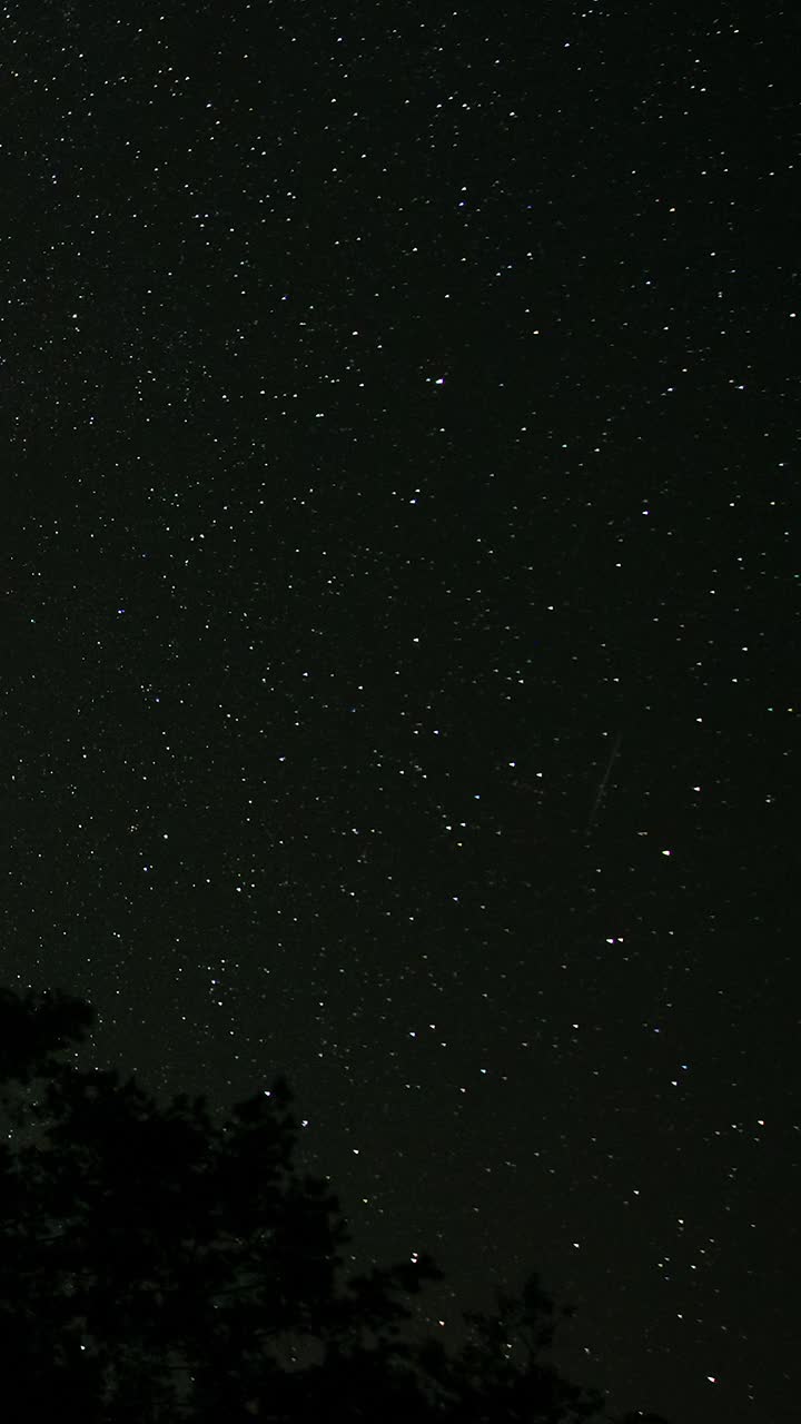 彗星形状的星迹在夜空中视频素材