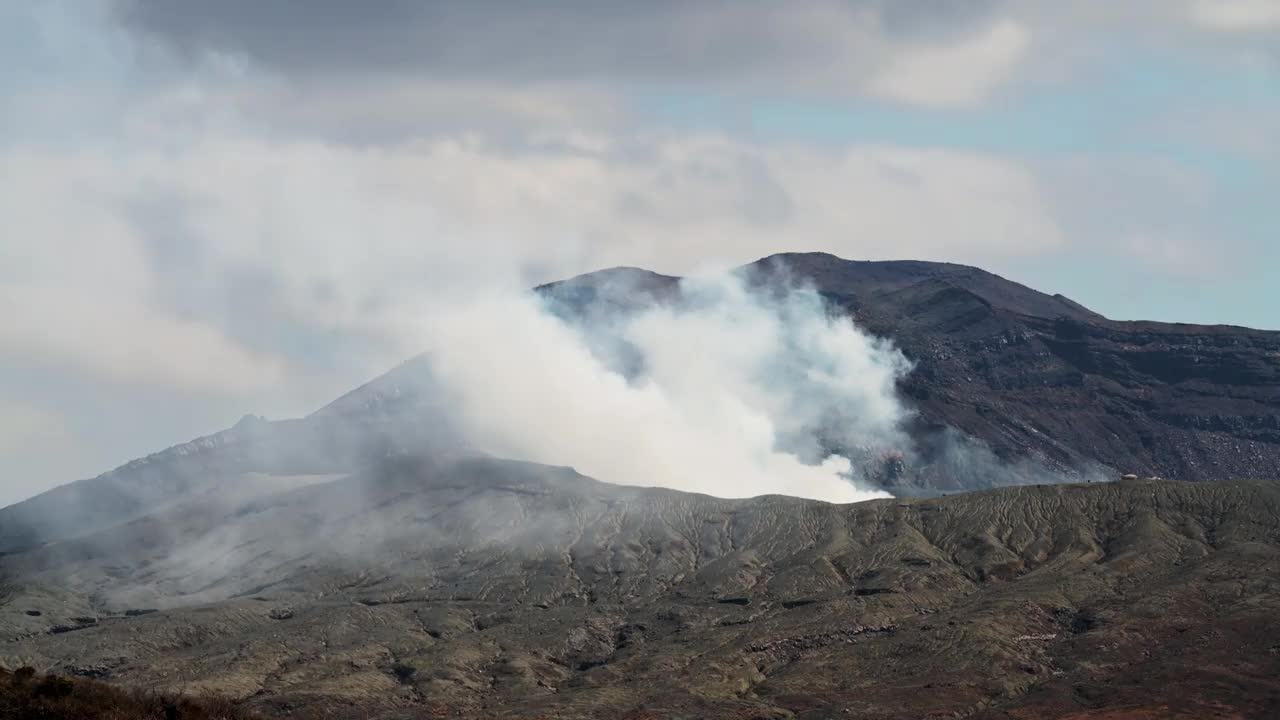 阿苏山，活火山视频素材