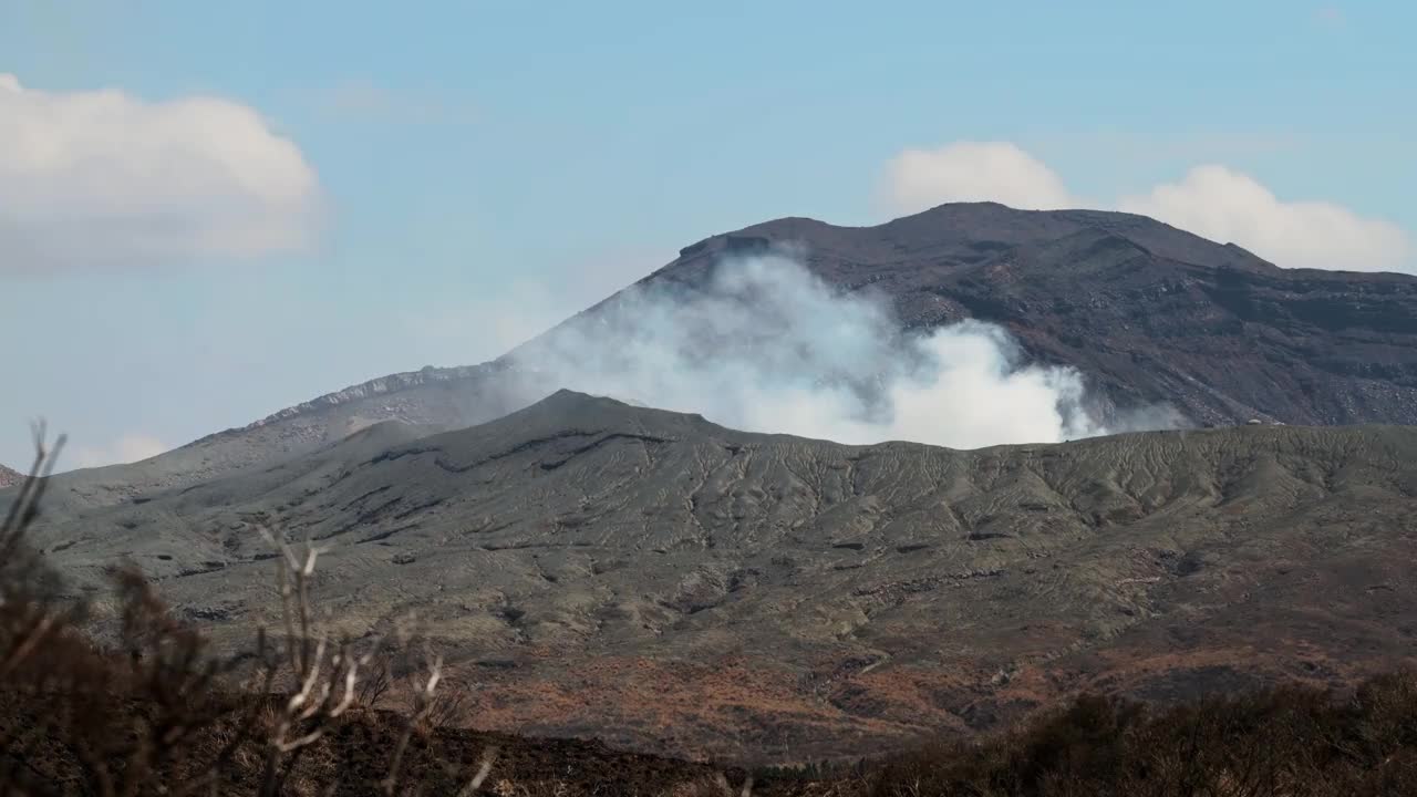 阿苏山，活火山视频素材