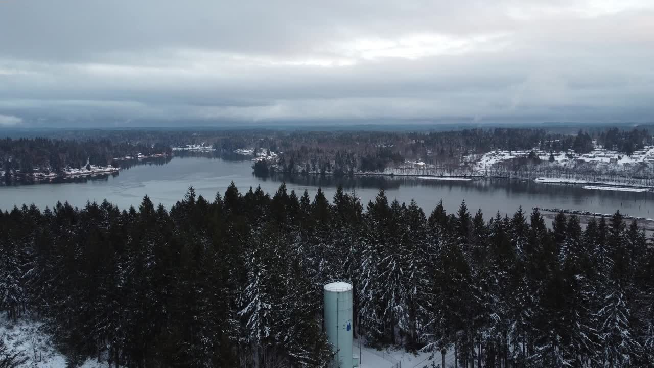 被雪覆盖的潮汐口视频下载