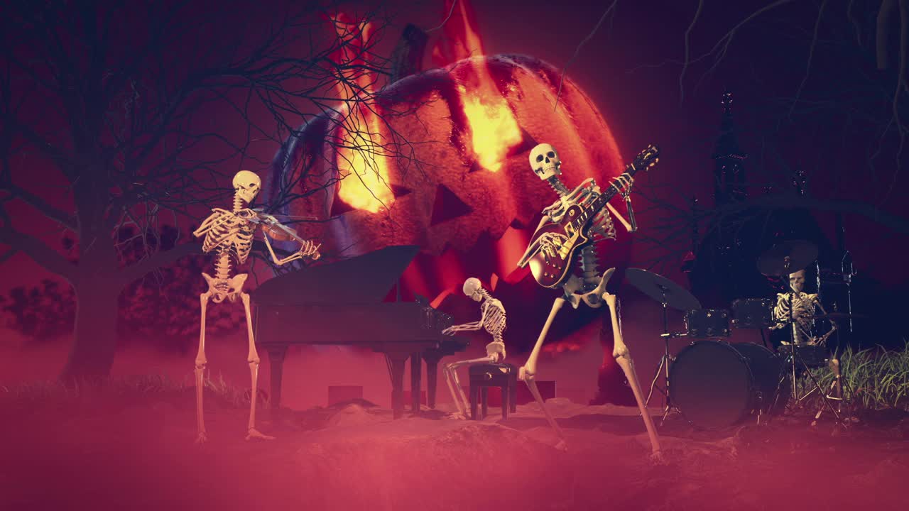 Halloween_Skeleton_Music_Band视频下载