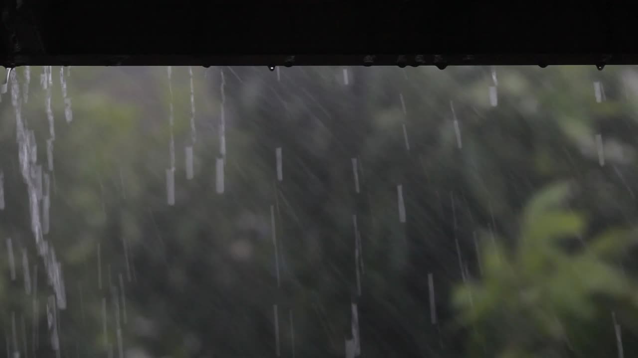 雨水从排水沟里流了下来视频素材