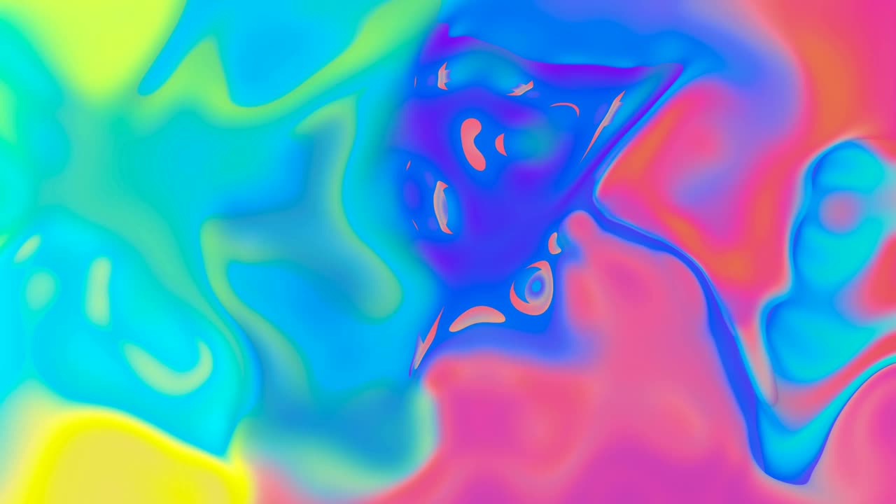 抽象渐变色液体背景。抽象流体波浪背景。视频素材
