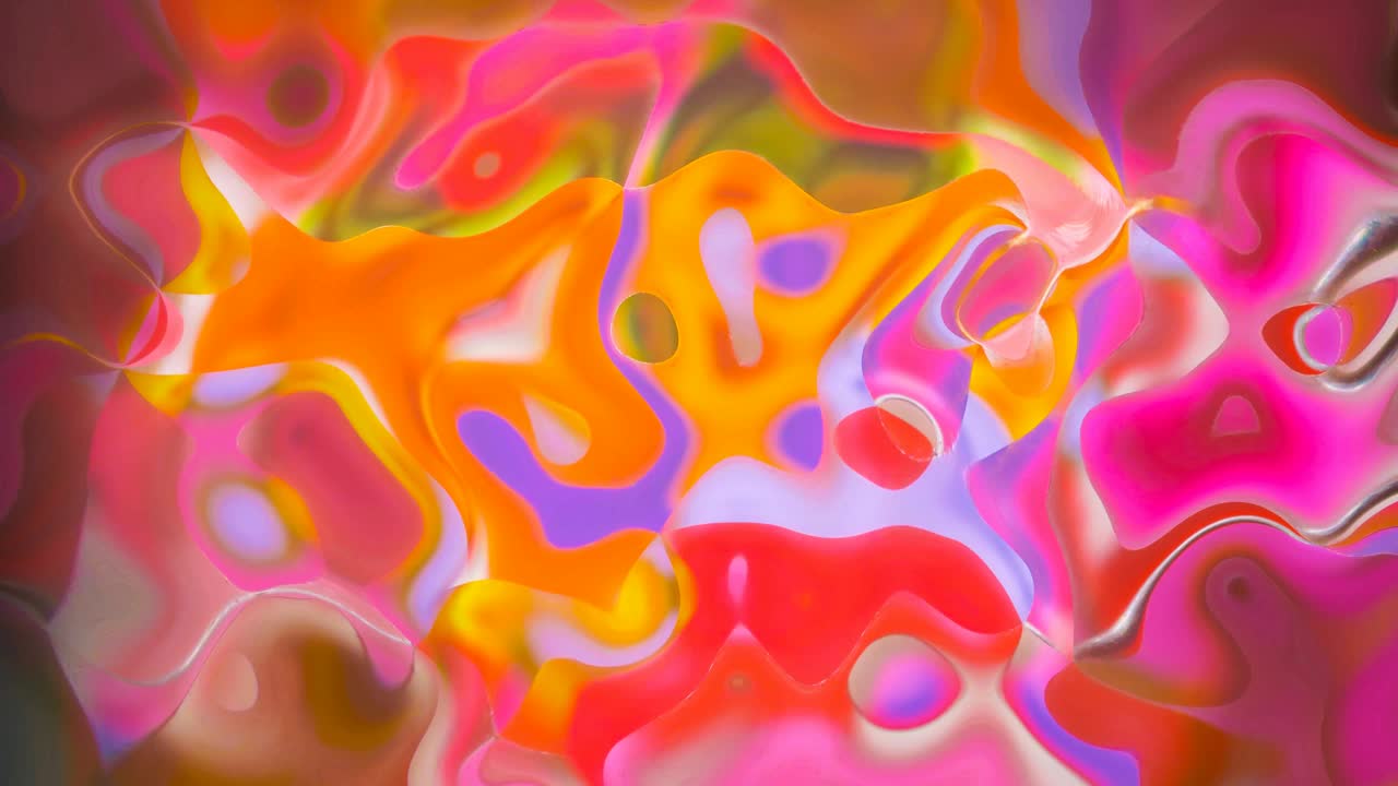 抽象渐变色液体背景。抽象流体波浪背景。视频素材