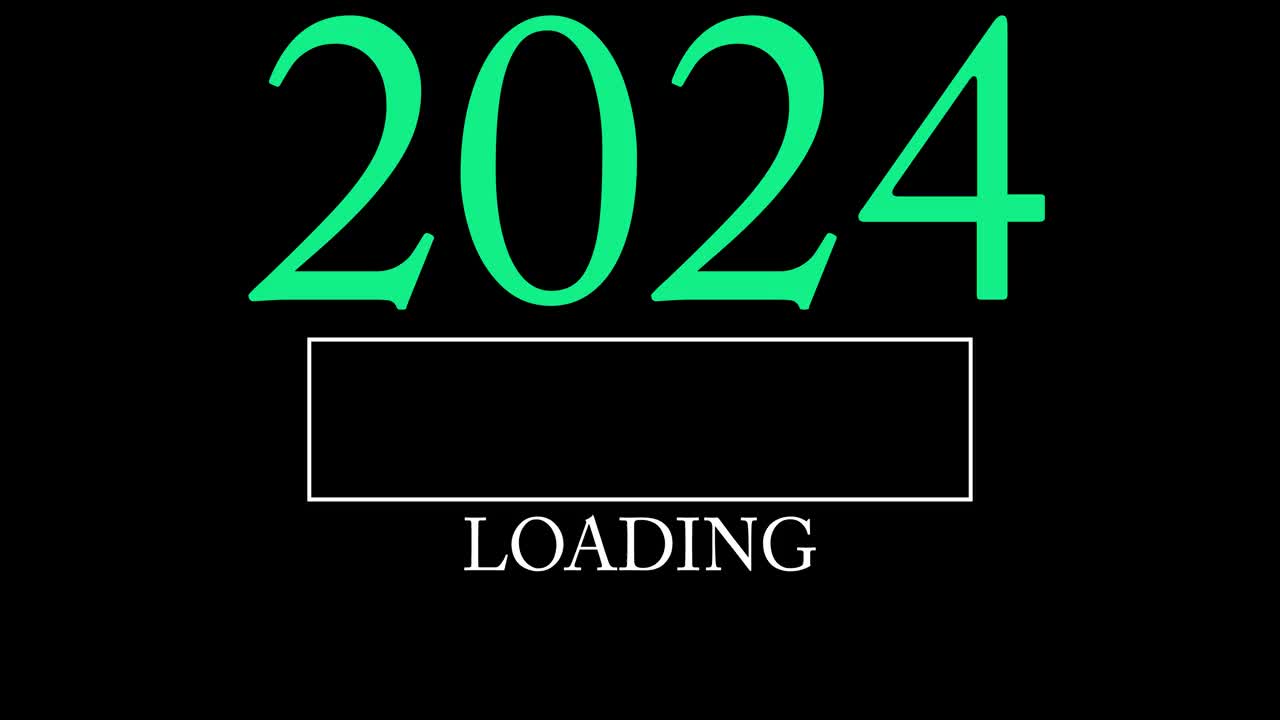 编号2024，带有加载、下载、上传条指示。视频素材