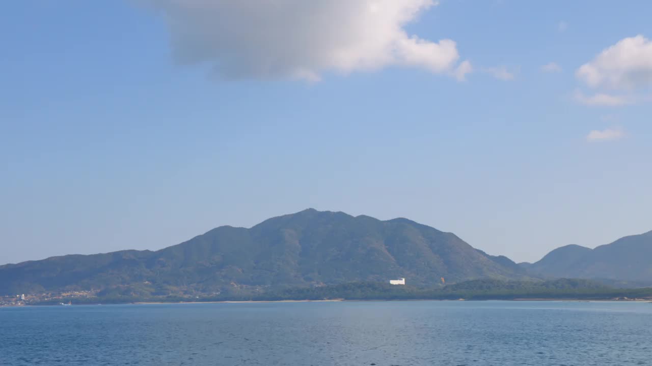 福冈县宗田市美丽的大海视频素材