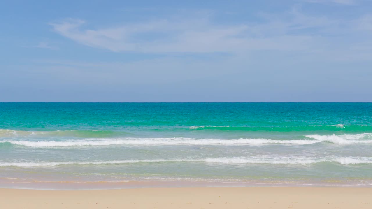 空海滩的自然海景景观景观位置泰国普吉岛视频素材