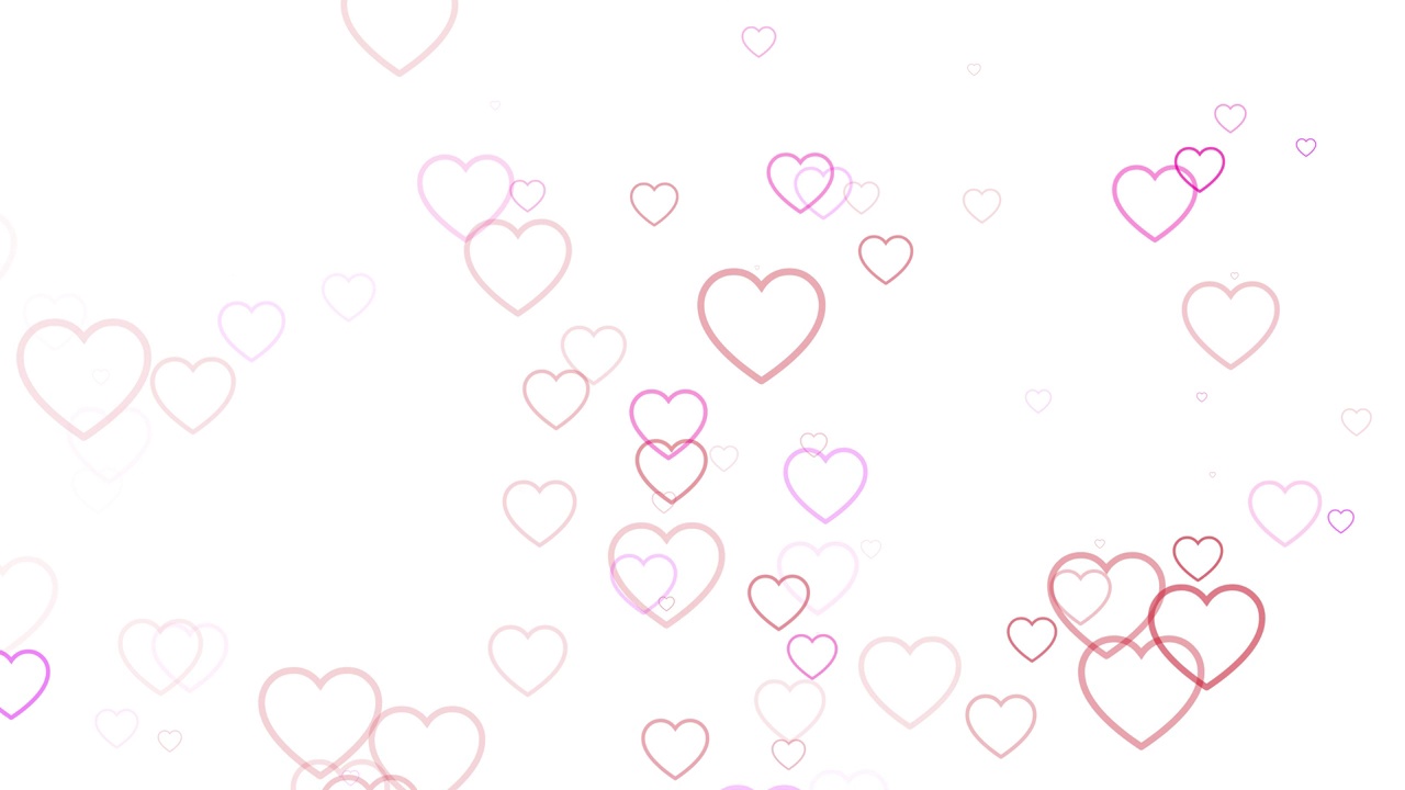 Hearts particle on white background for valentines day.视频素材