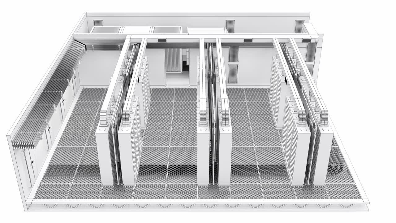 数据中心地板、矿场轮廓可视化视频下载
