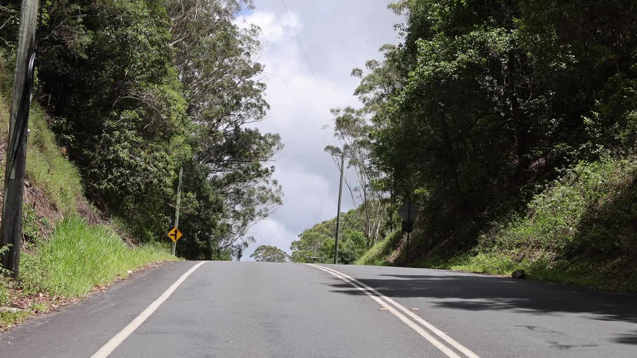 穿越森林的风景公路之旅视频素材