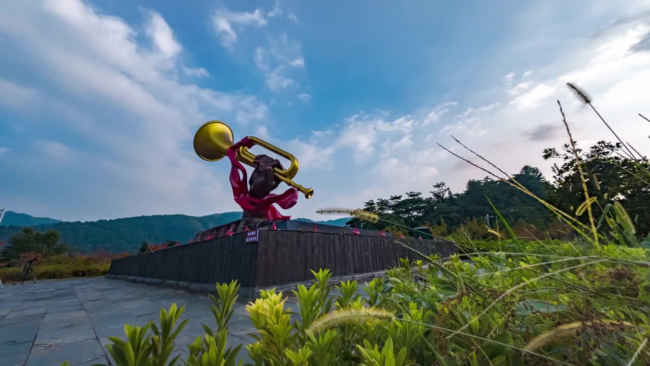 中国井冈山的雕像景点视频素材