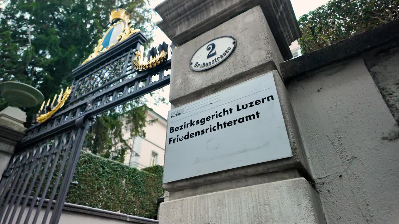 Bezirksgericht Luzern和Friedensrichteramt在瑞士的Luzern视频素材