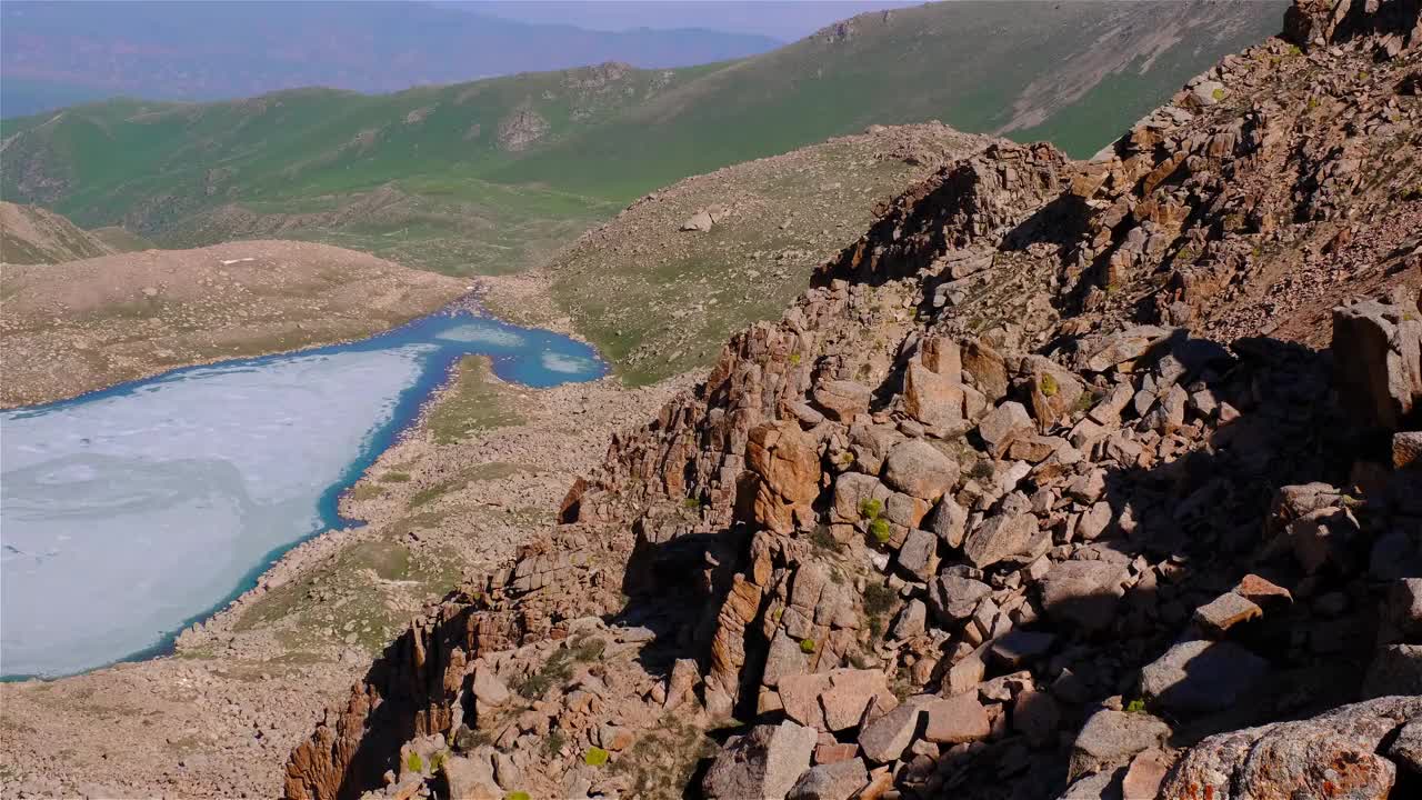 湖冰岩高地视频素材