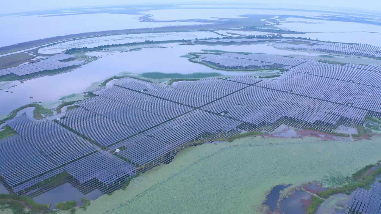 太阳能设备风光航拍视频素材