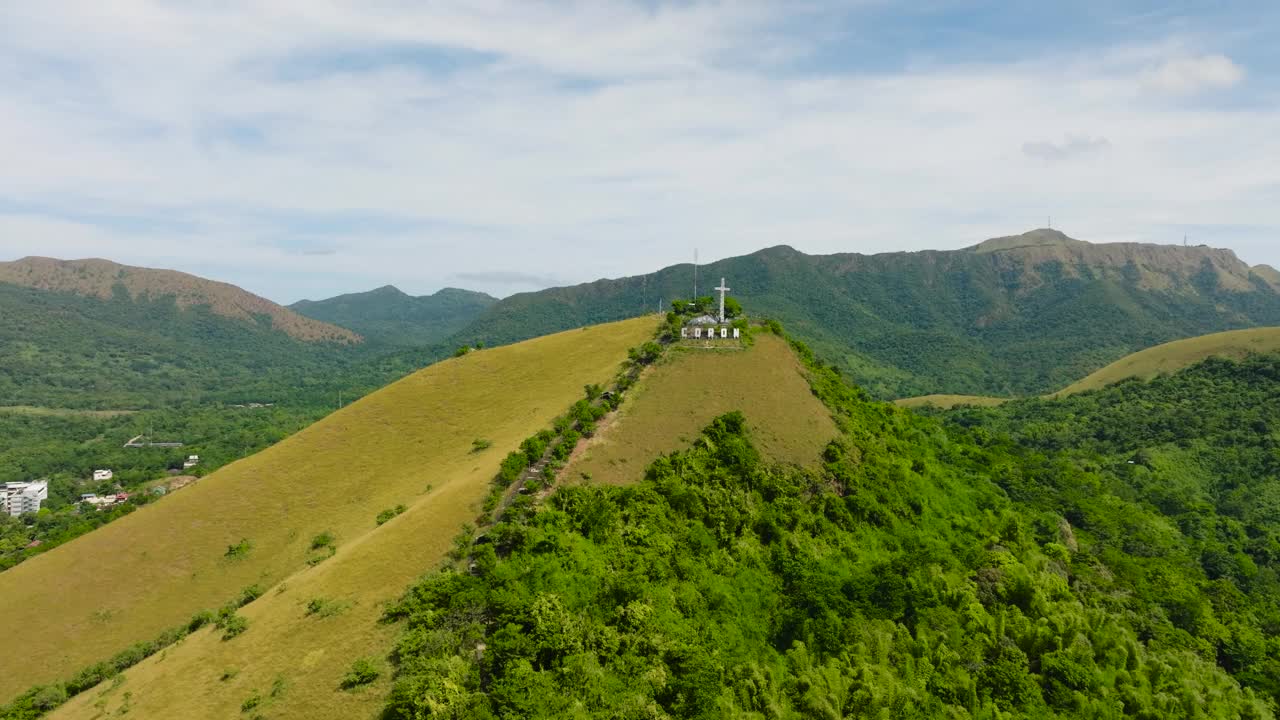 巴拉望岛科伦的塔皮亚斯山观景台。菲律宾。视频素材