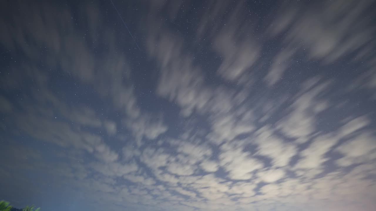 夜空中一颗星星带着多云视频下载