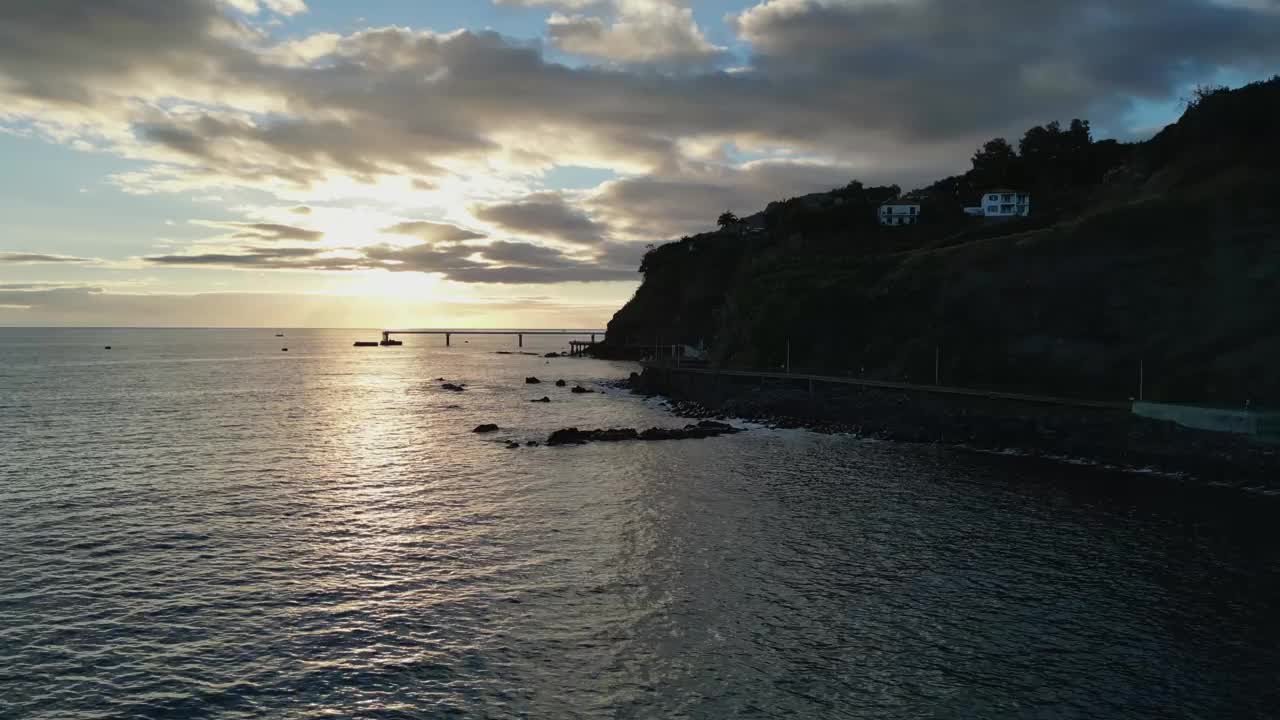 马德拉群岛的鸟瞰图视频素材