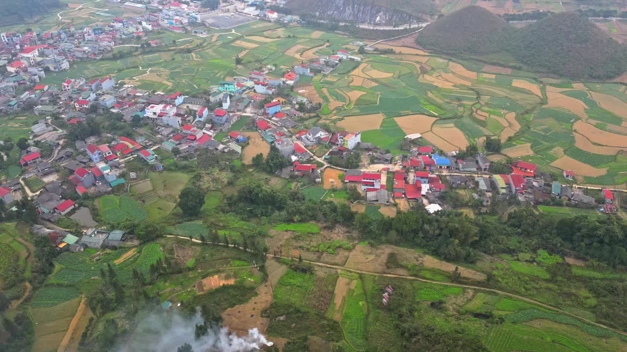 越南北部河江风景，无人机航拍视频下载