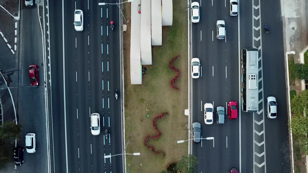 繁忙的交通在大都市<s:1>圣保罗视频下载