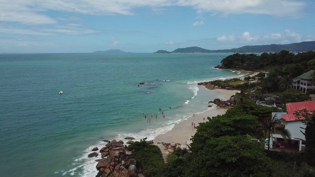 热带天堂海滩Florianópolis，巴西南部视频下载