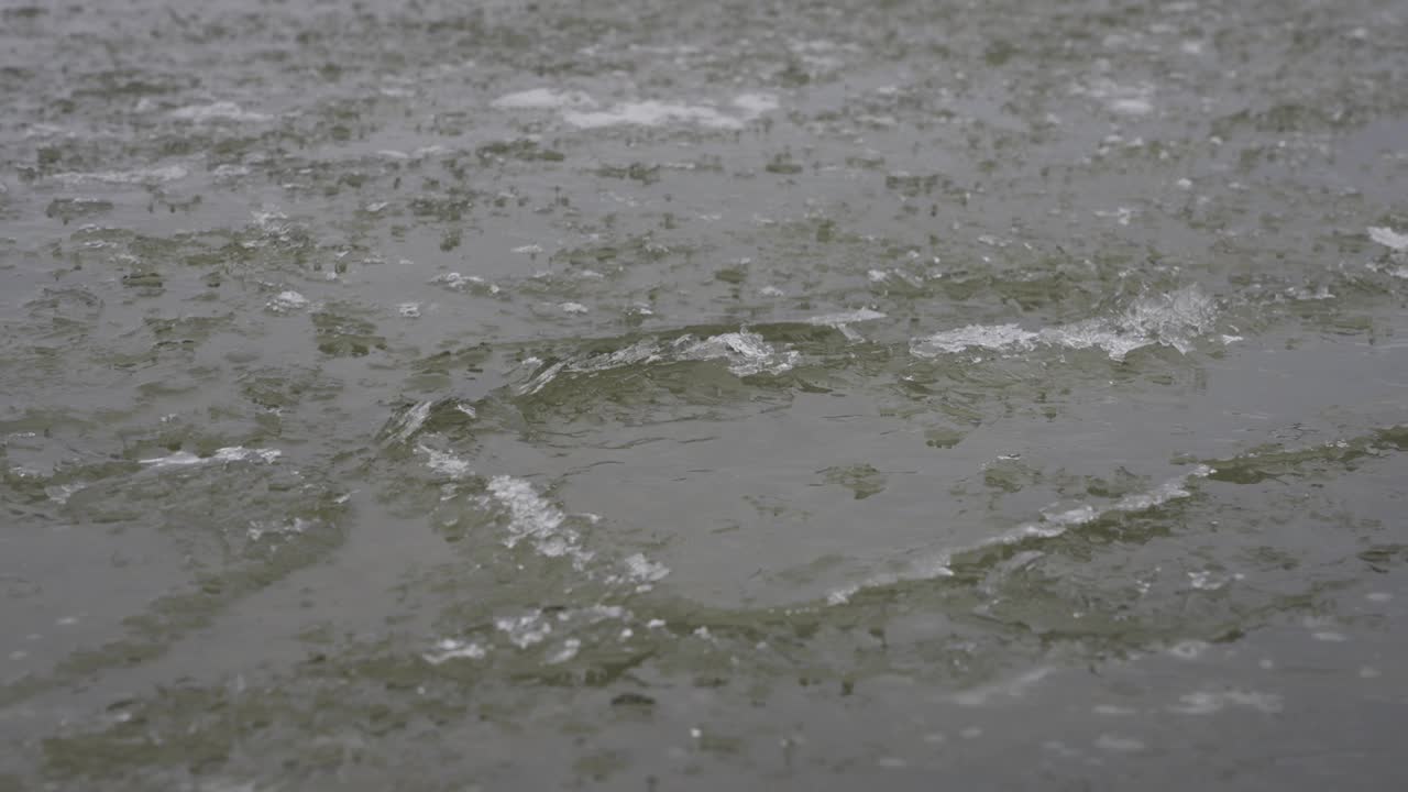 浮冰对冻结水的详细介绍视频素材