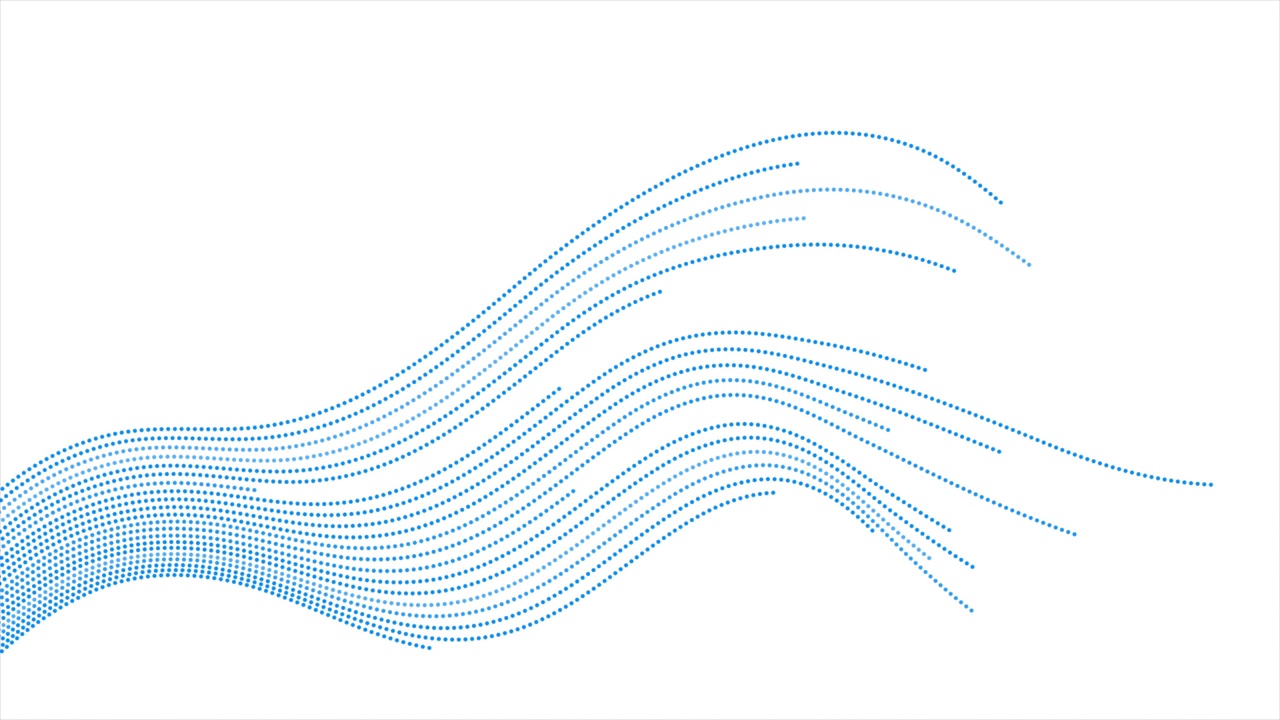 蓝色最小波浪虚线抽象未来科技运动背景视频素材