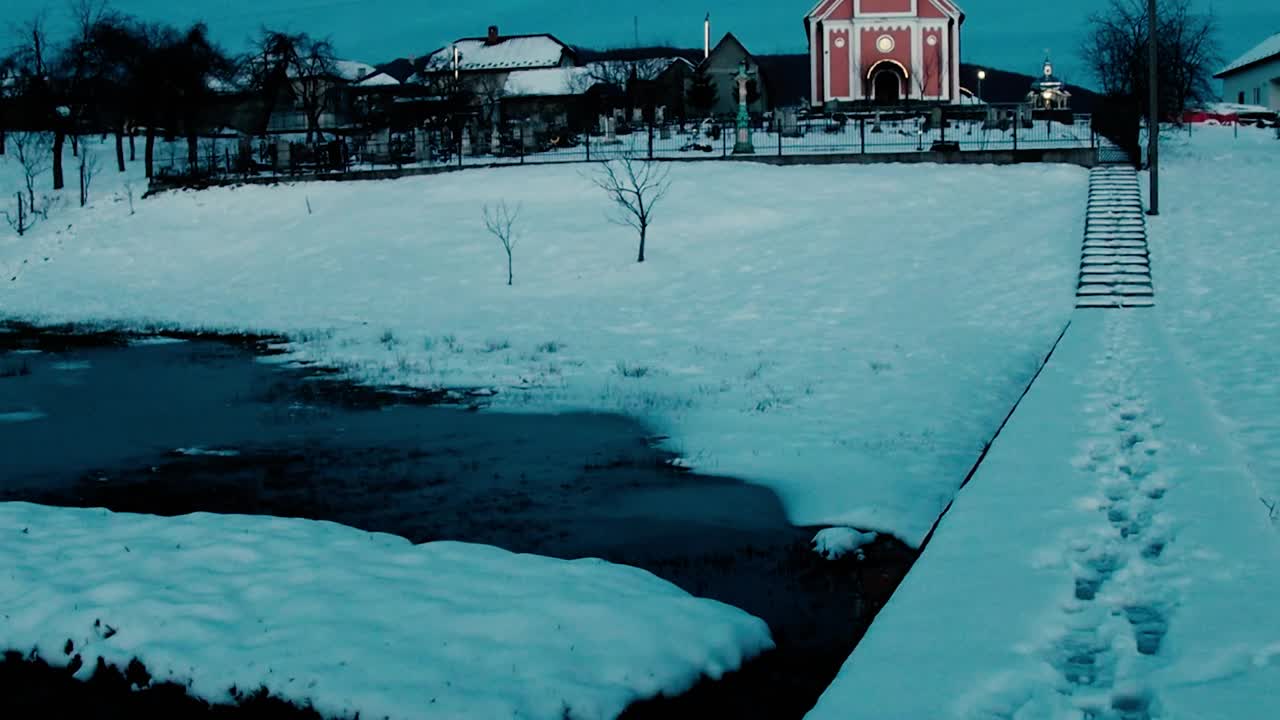 雪中的风景视频下载