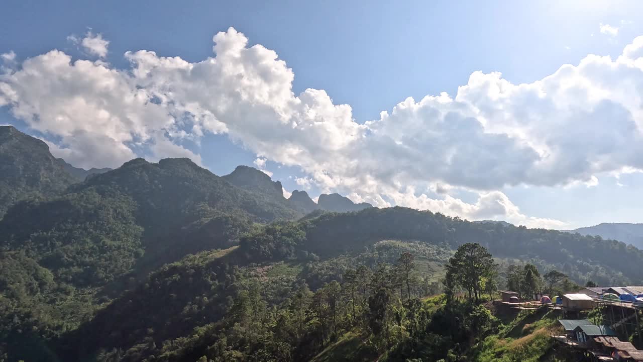 风景秀丽的山地景观延时拍摄视频素材