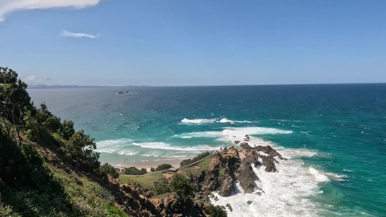 随时间变化的海岸景观视频素材