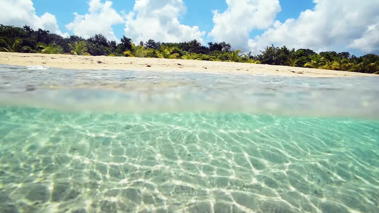 加勒比海海滩的分镜景观视频下载