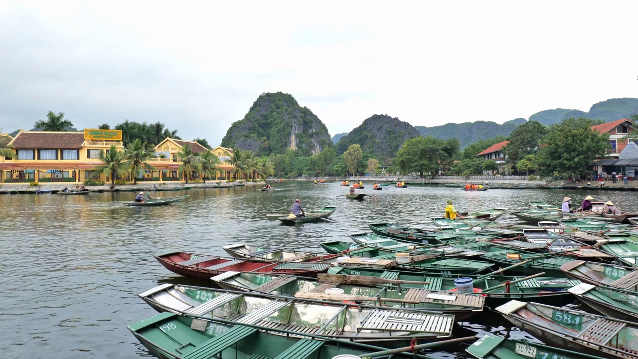 越南宁平潭湖景区景观视频下载