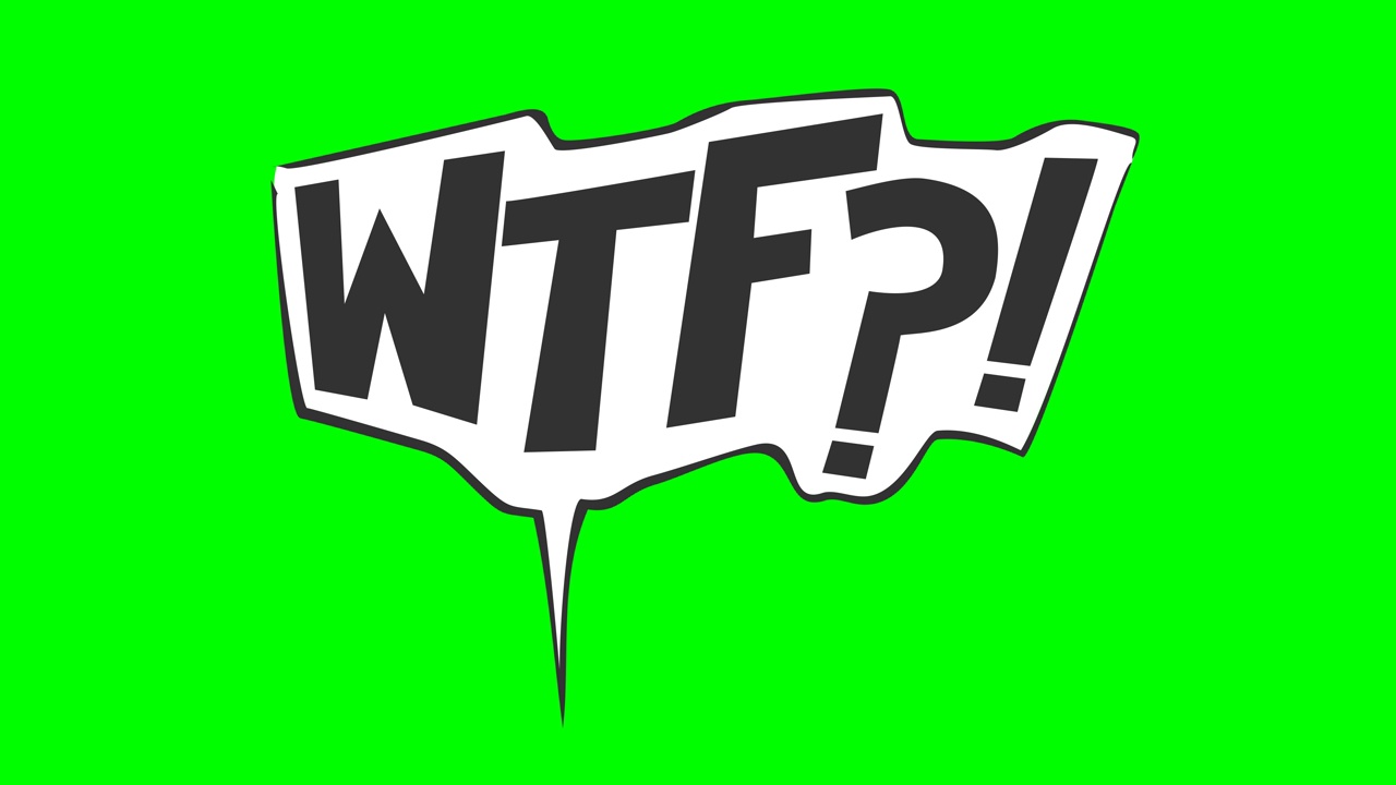 卡通感叹“WTF?!”视频素材