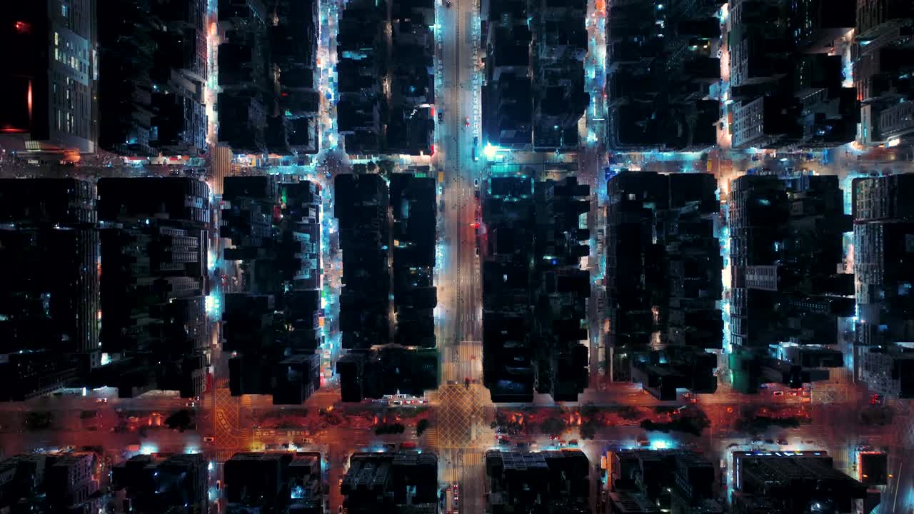 城市街道鸟瞰图视频素材