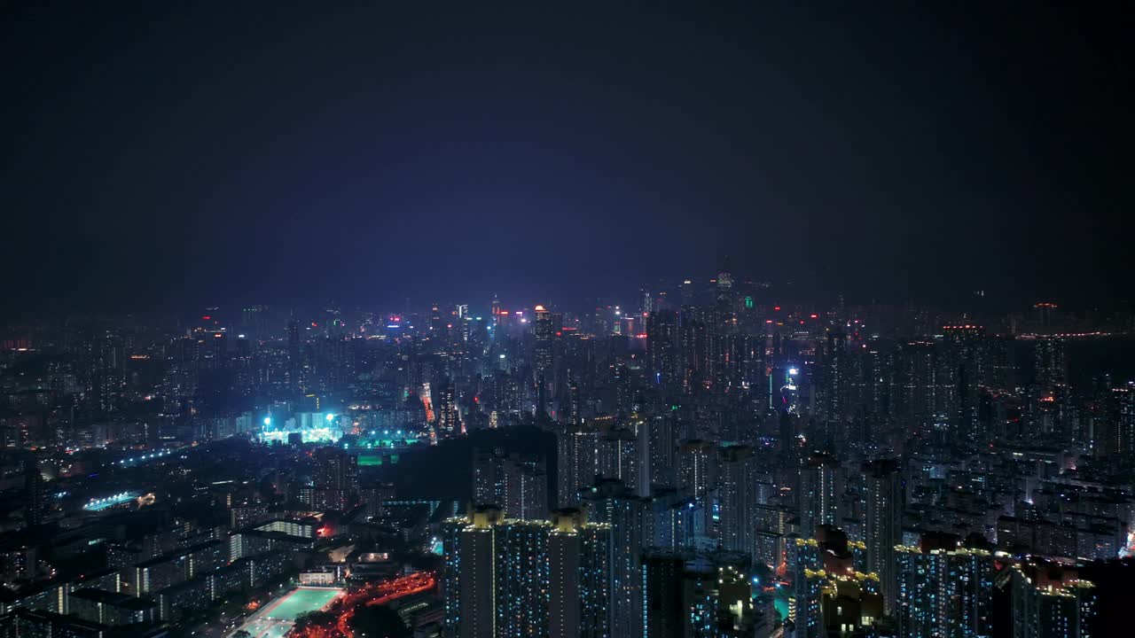 航拍香港夜景视频素材