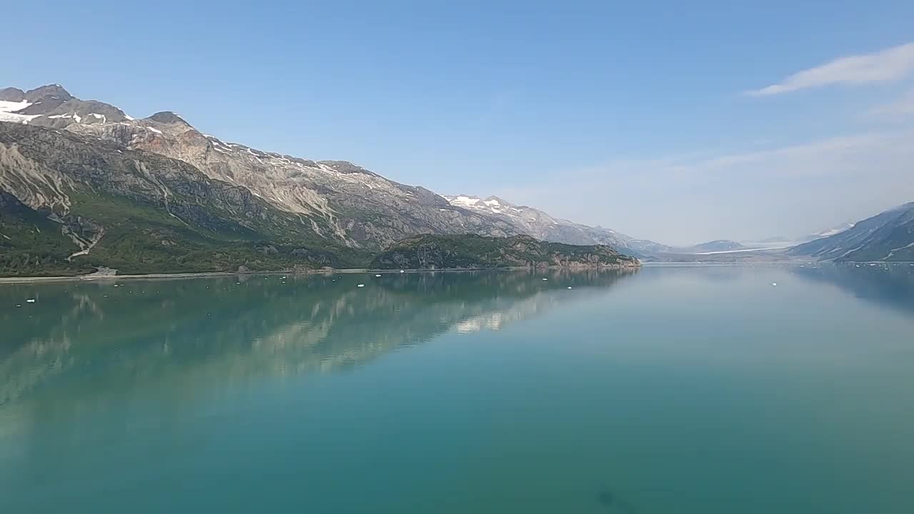 冰川湾公园和荒野的清晨景观，阿拉斯加，美国视频素材