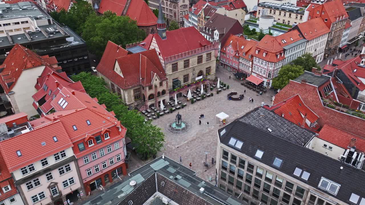 老市政厅鸟瞰图Göttingen，德国视频素材