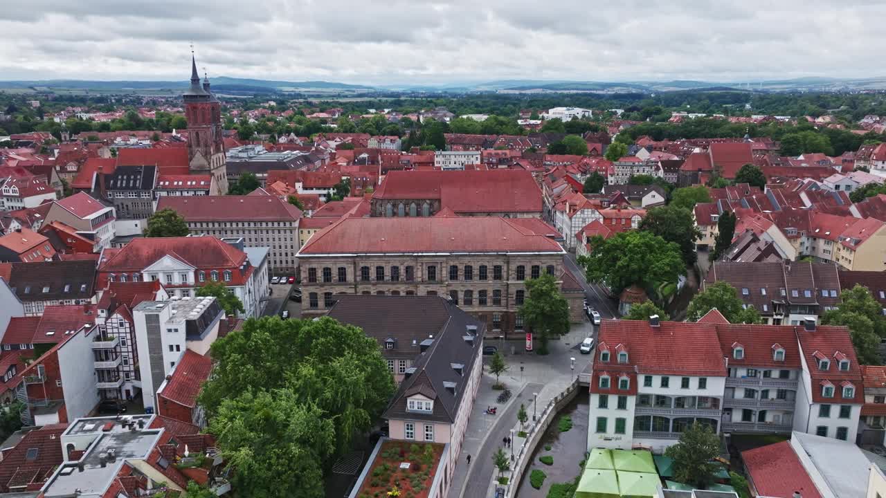 老市政厅鸟瞰图Göttingen，德国视频素材