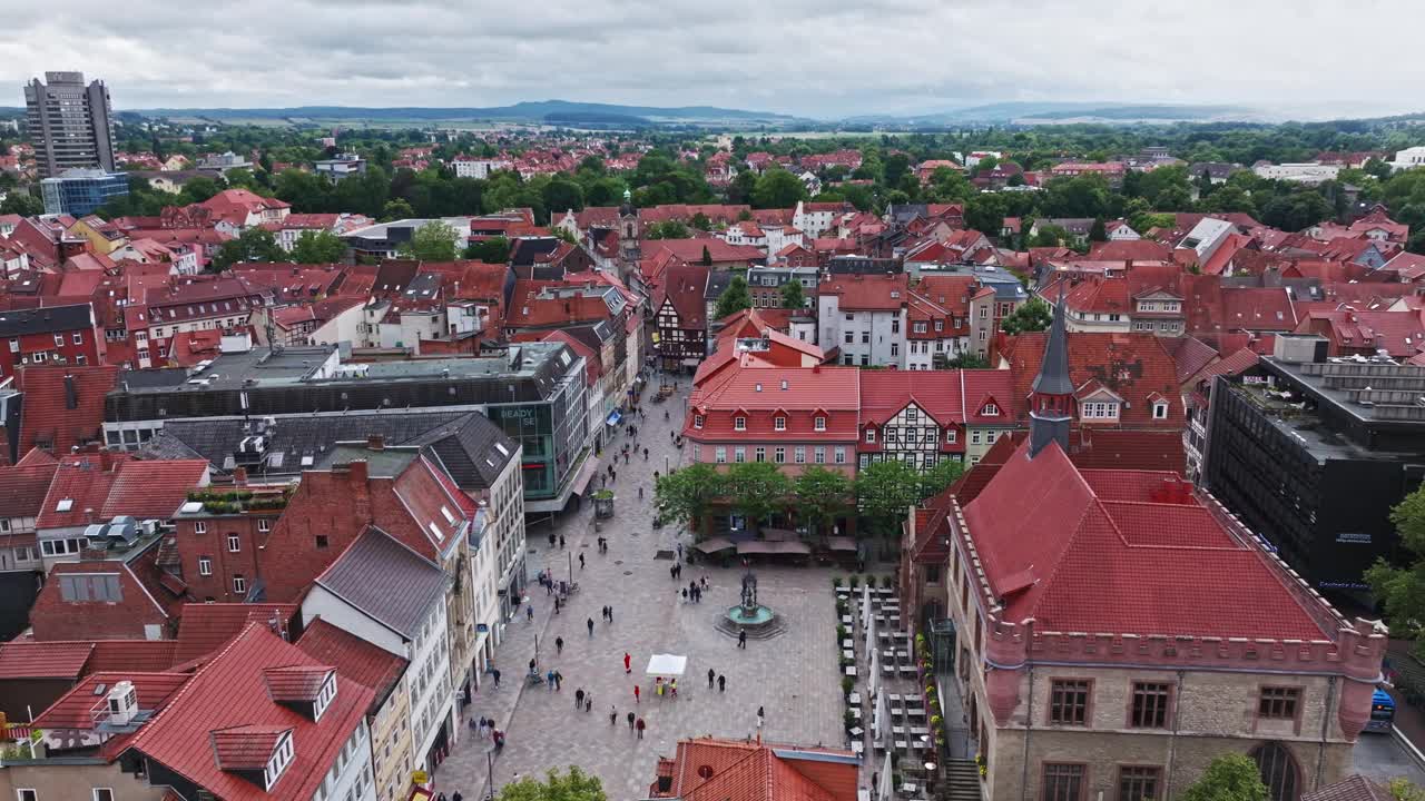 老市政厅鸟瞰图Göttingen，德国视频素材