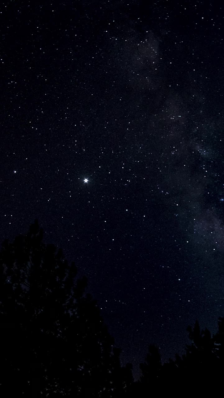 夜空中移动的星星视频素材